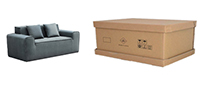 Simple two-seater compression spring sofa set (2)